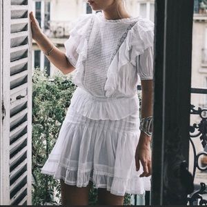 Isabel Marant Etoile Naoko Alice White Dress 38 US 6